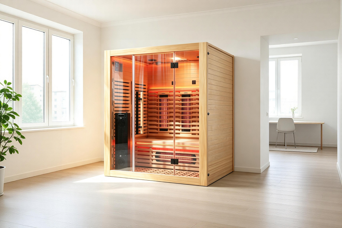 Blisspod Venetian RED Deluxe 3-Person Full Spectrum Infrared Sauna