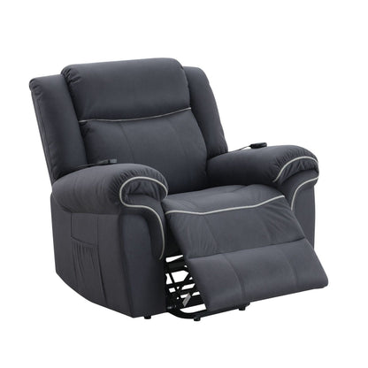 Domana Power Lift Massage Recliner with Heat – Dark Blue