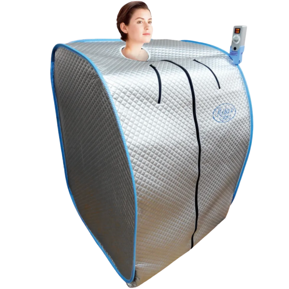 Silver Elite Relax Far Infrared Sauna | Portable 110V Home Sauna with Dual 800W Radiators
