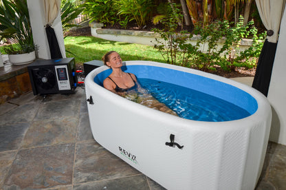 RevX Inflatable Tub Deluxe | Portable 150-Gallon Cold Plunge Tub