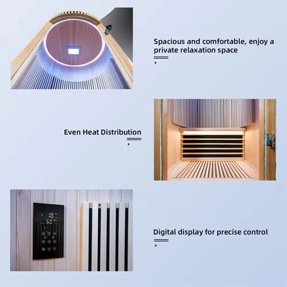 One-Person Solid Wood Dome Sauna