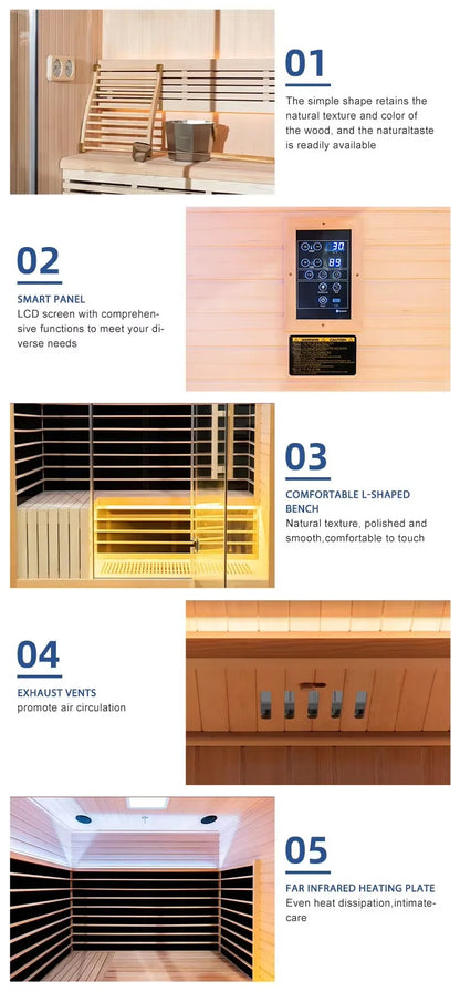 One-Person Solid Wood Dome Sauna