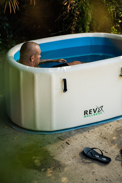 RevX Inflatable Tub Deluxe | Portable 150-Gallon Cold Plunge Tub
