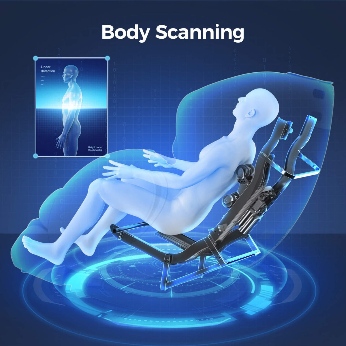 BossCare Full-Body 3D Zero-Gravity Shiatsu Recliner Massage Chair with App