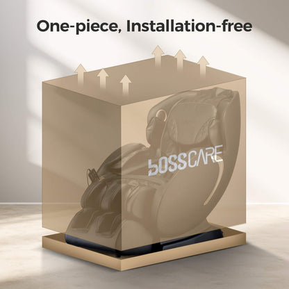 BossCare Full-Body 3D Zero-Gravity Shiatsu Recliner Massage Chair with App