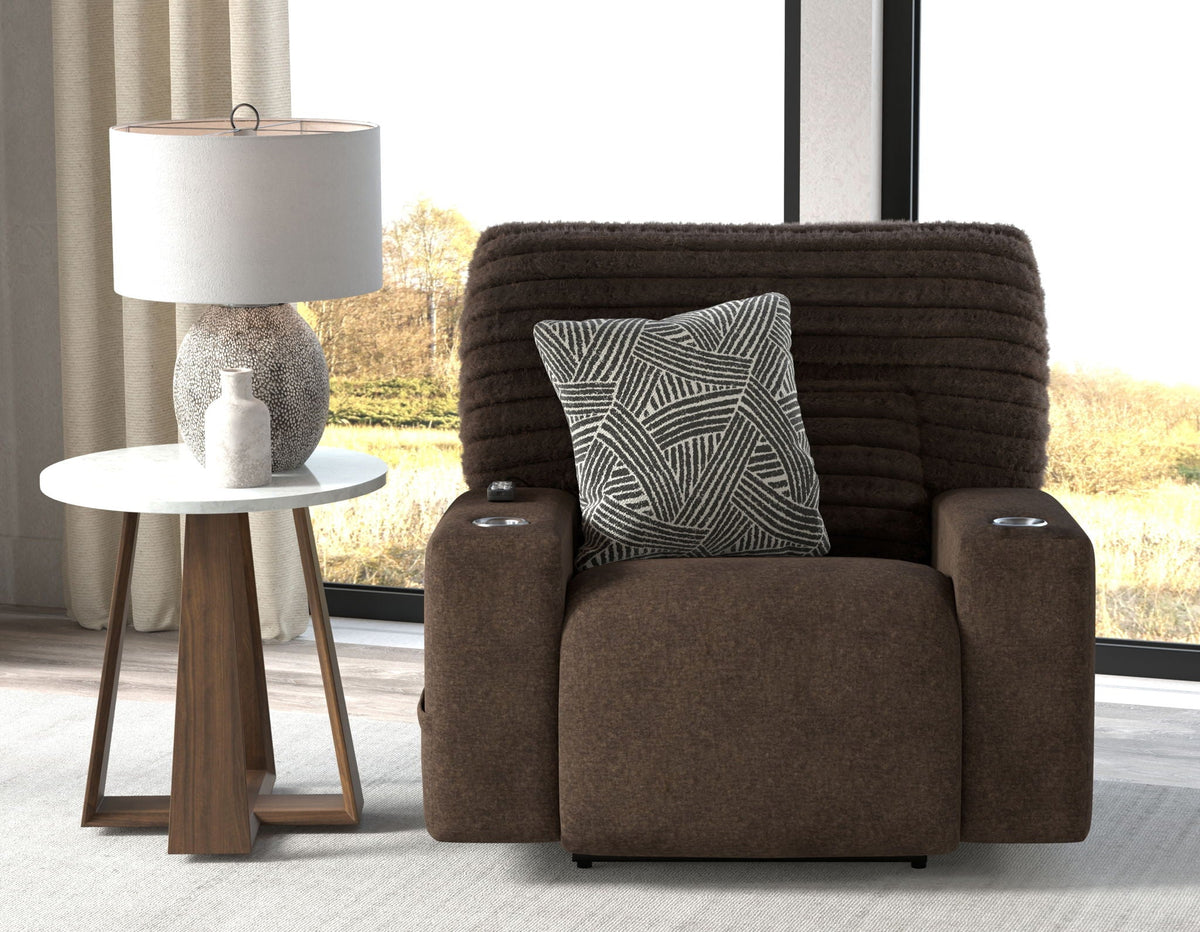 Zen Power Recliner with CR3 Heat, Shiatsu Massage & Zero Gravity – Chocolate