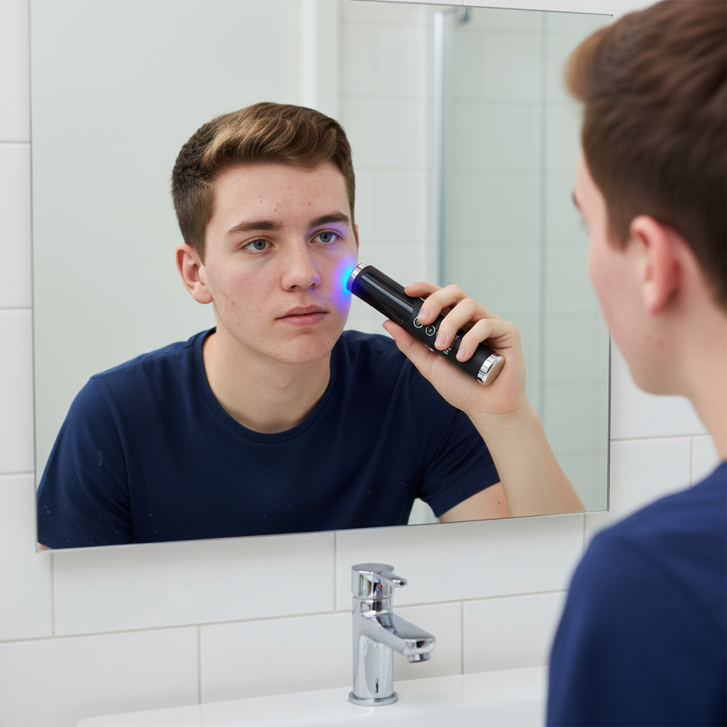 AuraVive Red, Blue & Infrared Light Device with Heat & Sonic Vibration